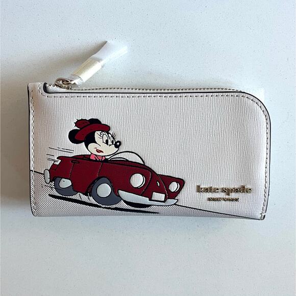 Kate Spade x Disney Collaboration, NWT Minnie Mouse Leather Wallet - Picture 8 of 17
